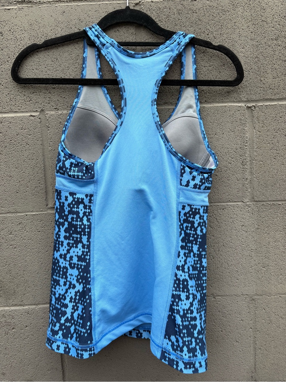 Nike Blue Patterned Dri-FIT Racerback Sports Tank - Picture 2 of 4